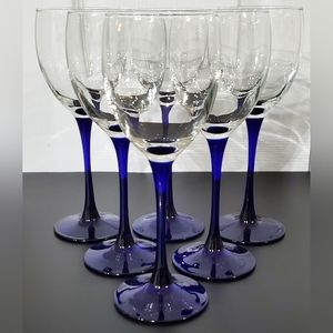 (6)"Neptune" 12oz Wine 🍷 Luminarc/Cristal D’Arques/Durand–ARC International